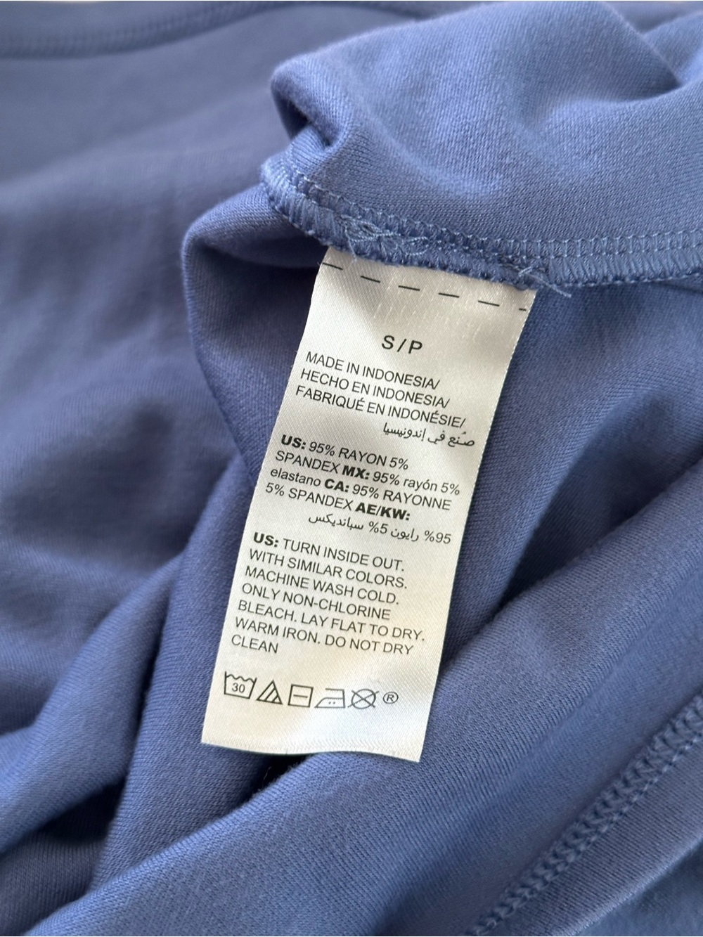 WHBM Blue off shoulder blouse women’s size Small - Picture 7 of 7